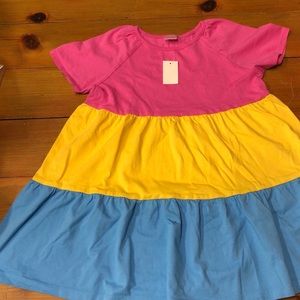 Hanna Andersson Girls three coloured tiered top